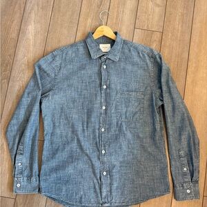 Billy Reid 100% organic cotton long sleeve shirt | size medium | color blue